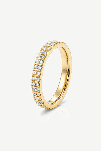 Gold - Double Row Stacking Ring In Gold Or Silver by MUCHV