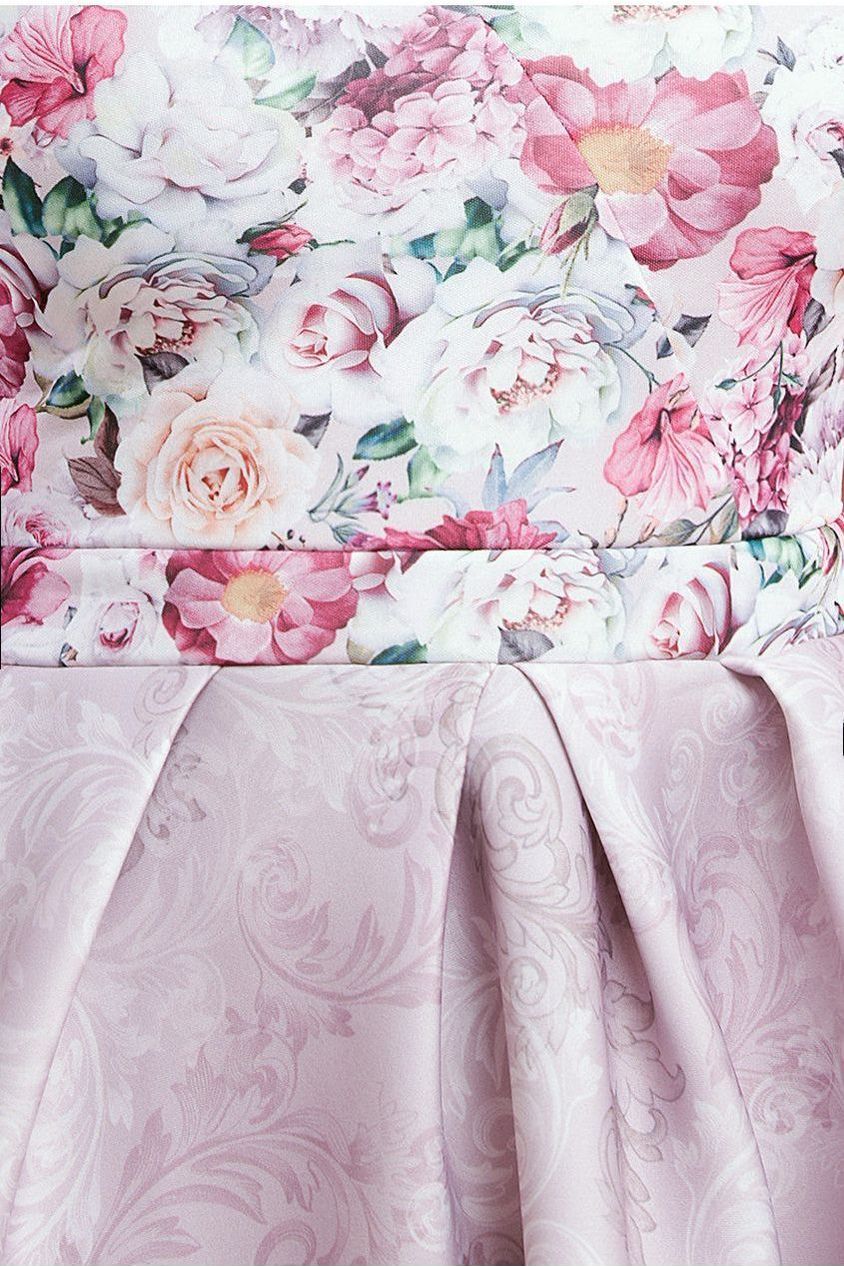 Sweetheart Floral Midi Dress - Blush Pink DR3207M