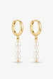 Gold Or Silver Baroque Pearl Huggie Hoop Earrings by MUCHV