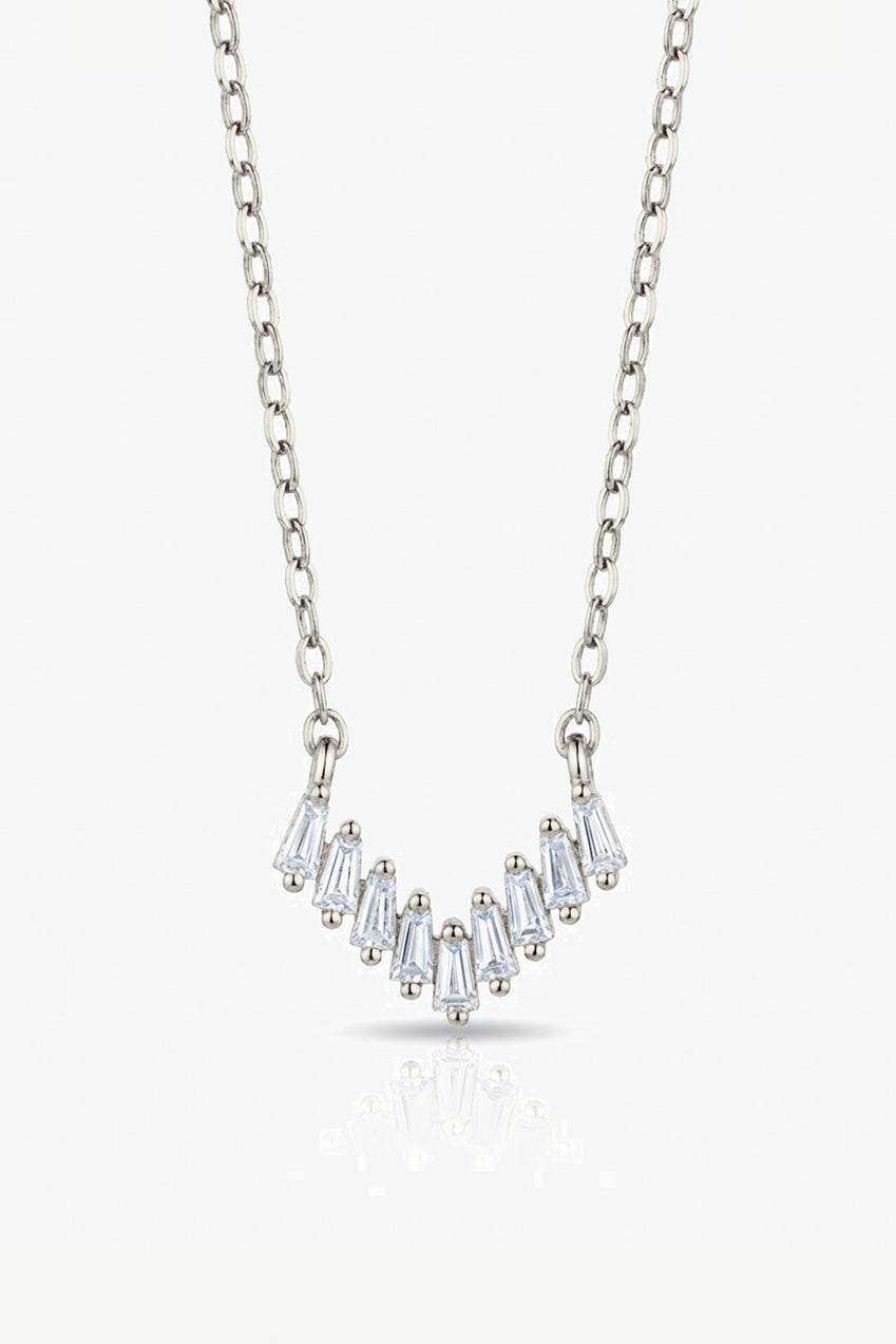 Dainty Baguette Bar Necklace In Gold Or Silver 553