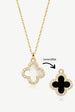 Gold Clover Necklace With Reversible Pendant by MUCHV