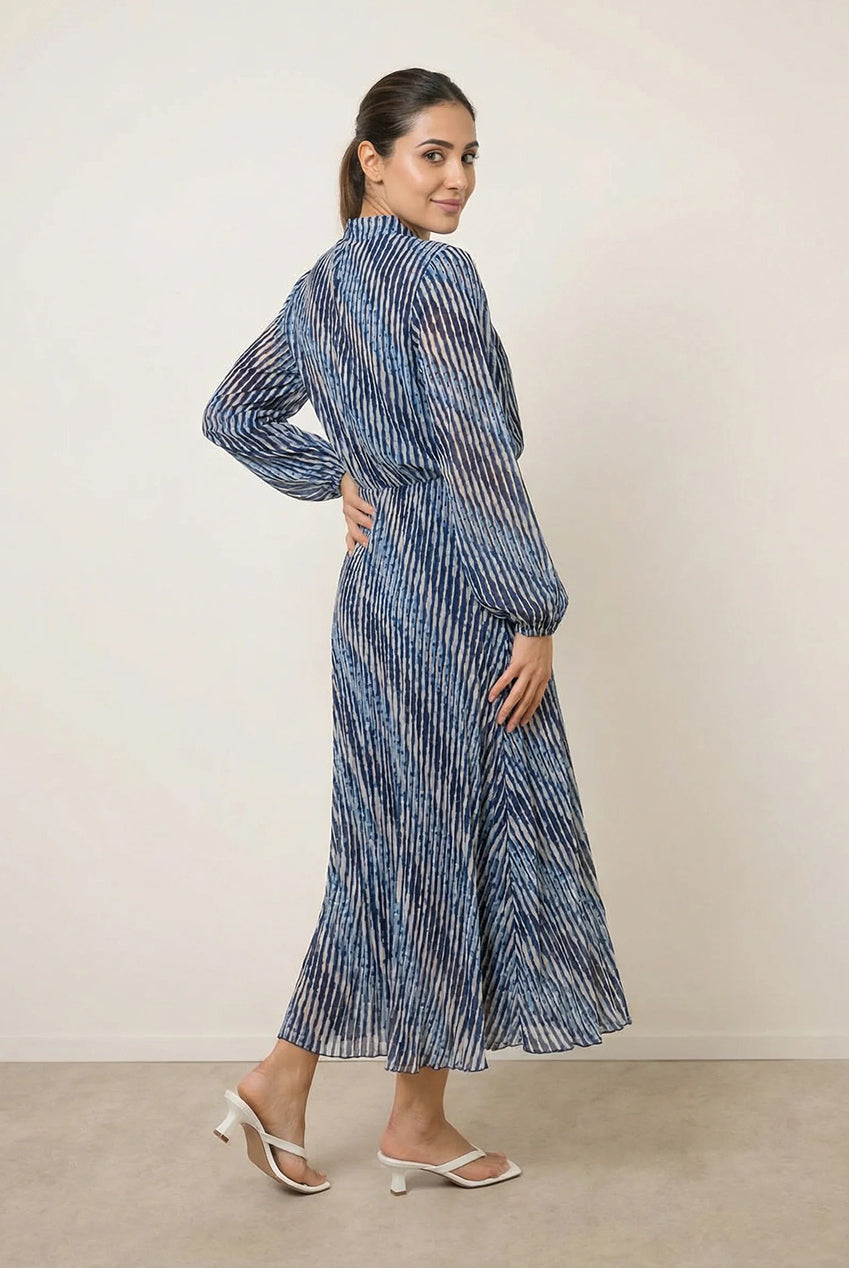 High Neck Bubble Print Dress BV5958IT008