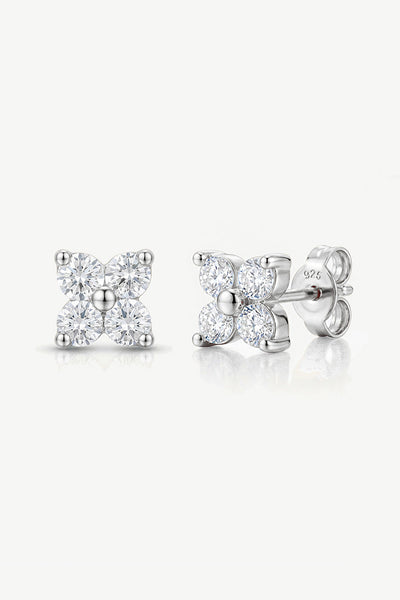 Silver - Tiny Hydrangea Stud Earrings by MUCHV
