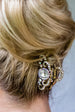 Gold Hair Claw With Rhinestone by QueenMee Accessories