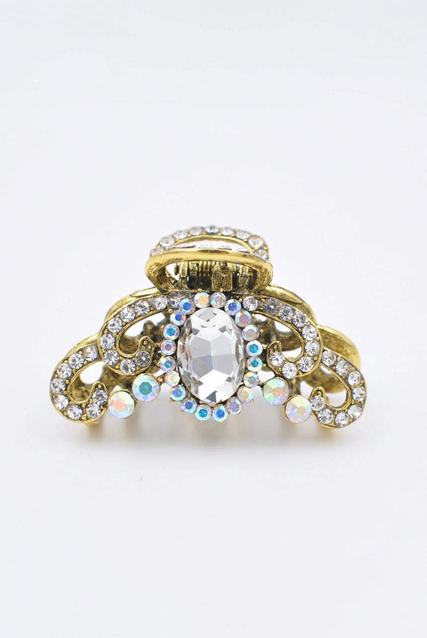 Gold Hair Claw With Rhinestone 5060801172035
