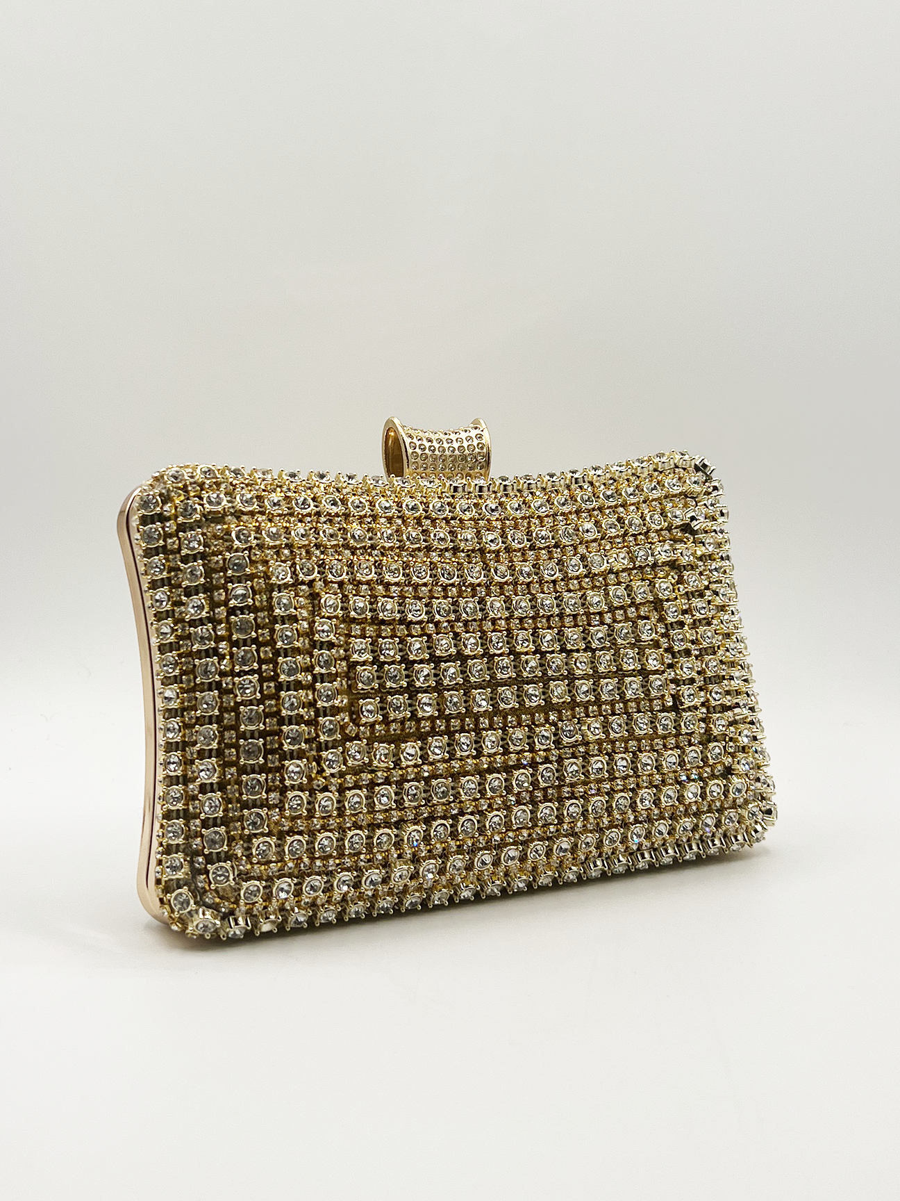 Gold Diamante Clutch Bag HB323224