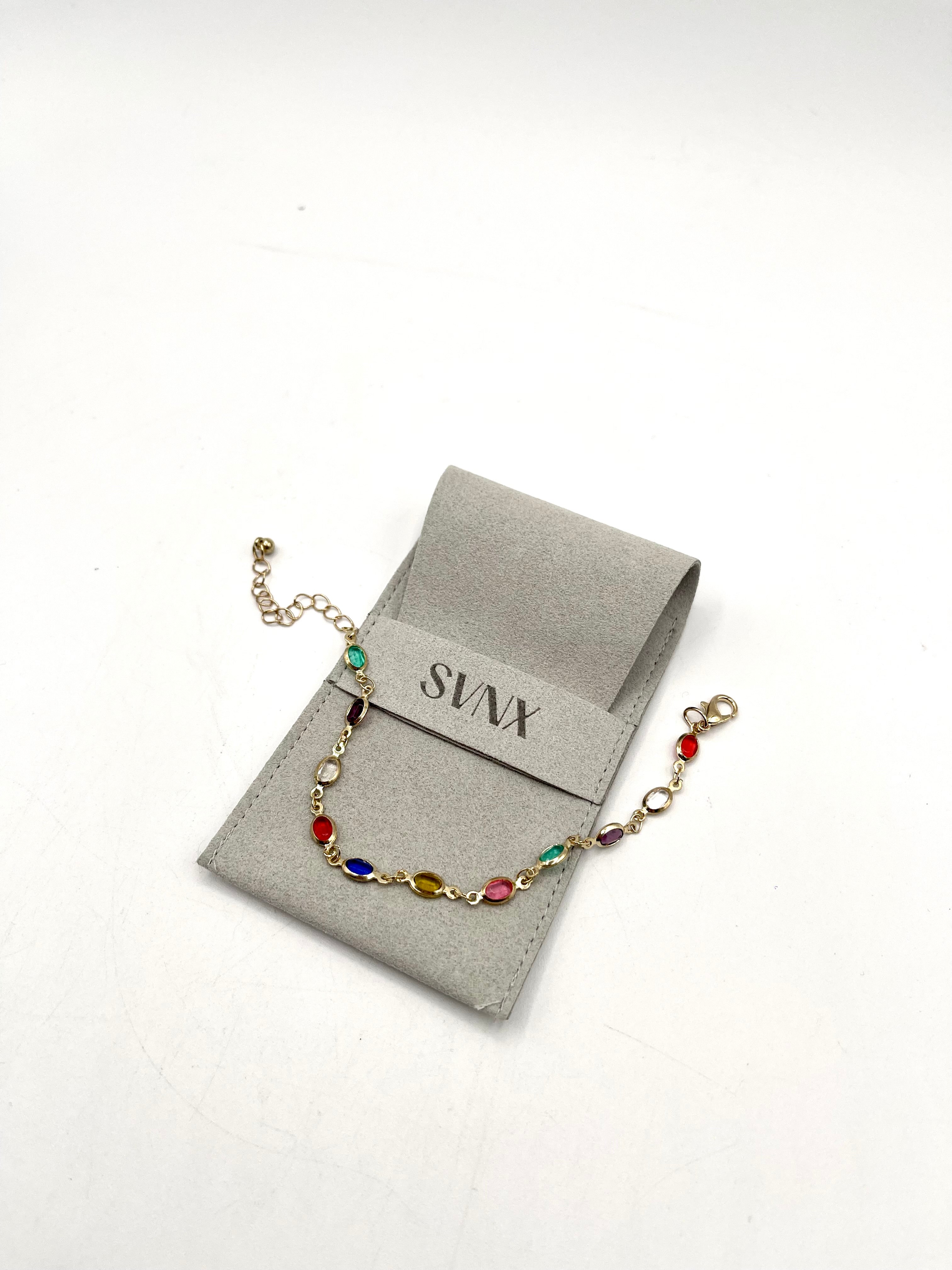 Multicolour Oval Chain Bracelet JE402001