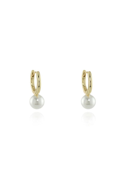 Gold - Cachet London Padma 8mm Pearl Gold Hoop by Cachet London