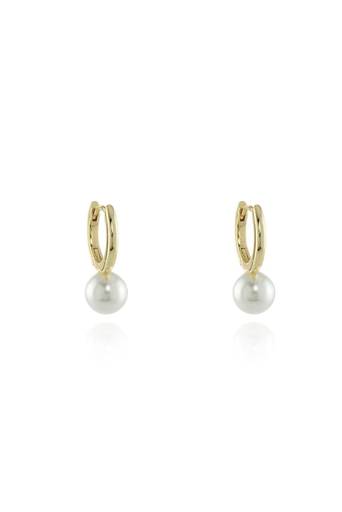 Cachet London Padma 8mm Pearl Gold Hoop by Cachet London