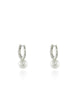 Padma 8mm Pearl Silver Hoop by Cachet London