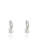 Persia 10mm Pearl Silver Hoop by Cachet London
