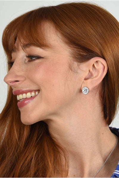 White - Dacia Silver Earrings by Cachet London