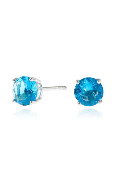 Sapphire - Lana 6mm Sapphire Earrings by Cachet London