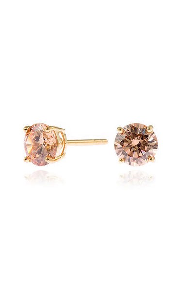 Champagne - Lana 6mm Champagne Earrings by Cachet London