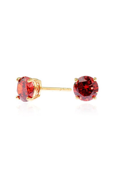Ruby - Lana 6mm Ruby Earrings by Cachet London
