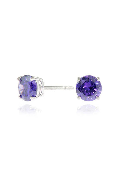 Violet - Lana 6mm Violet Earrings by Cachet London