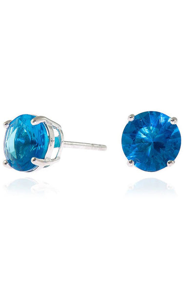 Sapphire - Lana 8mm  Sapphire Earrings by Cachet London