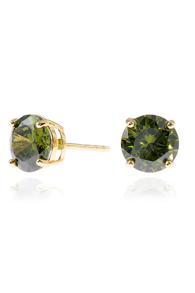Olive - Lana 8mm Olivine Earrings by Cachet London