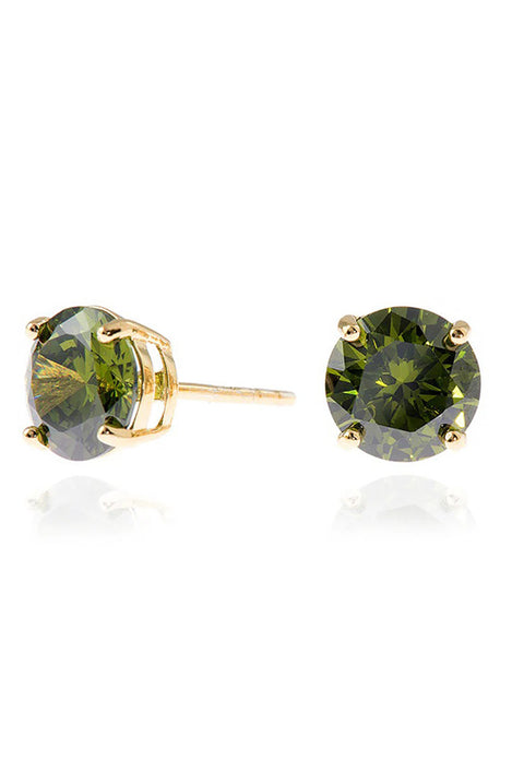 Lana 8mm Olivine Earrings by Cachet London