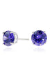 Lana 8mm Silver Violet Earrings by Cachet London