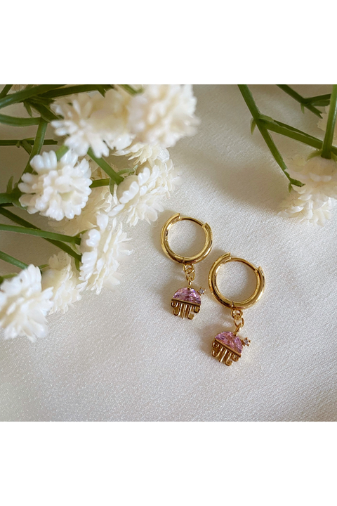 Wisteria London Jellyfish Huggie Hoop Earrings