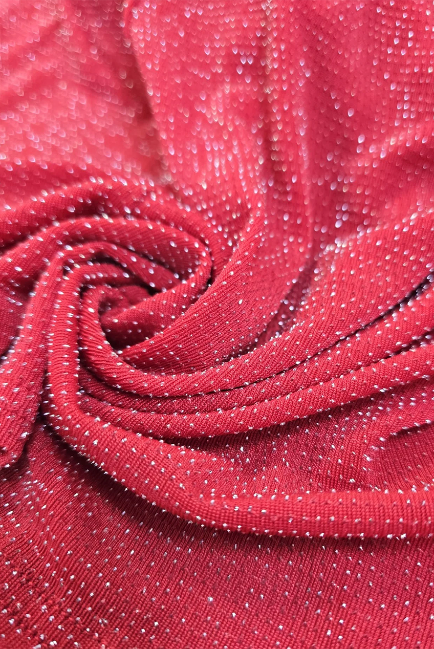 Keyhole Detailed Sparkly Slim Fit High Neckline Maxi Dress AV-IMD2606RD