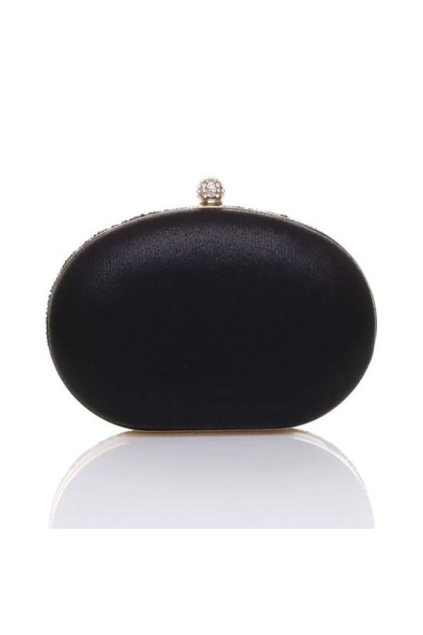 Oval Diamante Embellished Clutch Bag HB345702