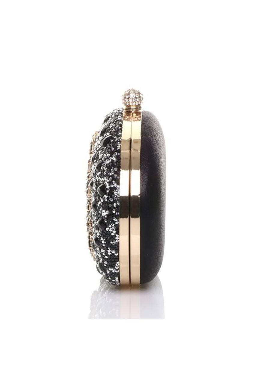 Oval Diamante Embellished Clutch Bag HB345702