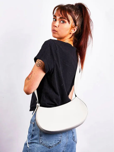Saddle Bag In Off White by SVNX