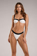 Monaco Muse Two-Tone Underwire Bikini Set | White by Little Nooks
