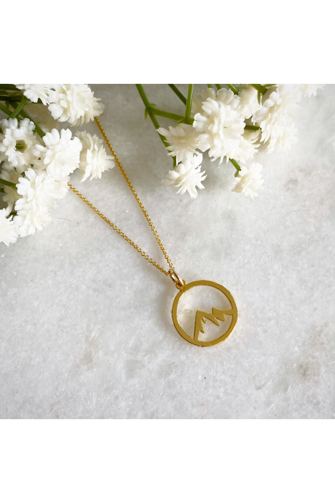 Wisteria London Moving Mountains Gold Necklace