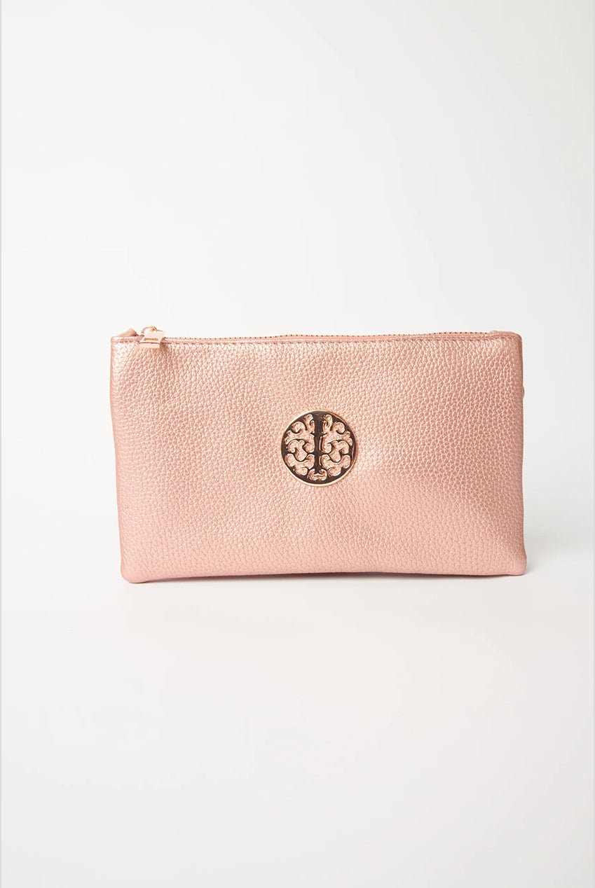 Detailed Zip Up Purse With Detachable Strap BV257370013