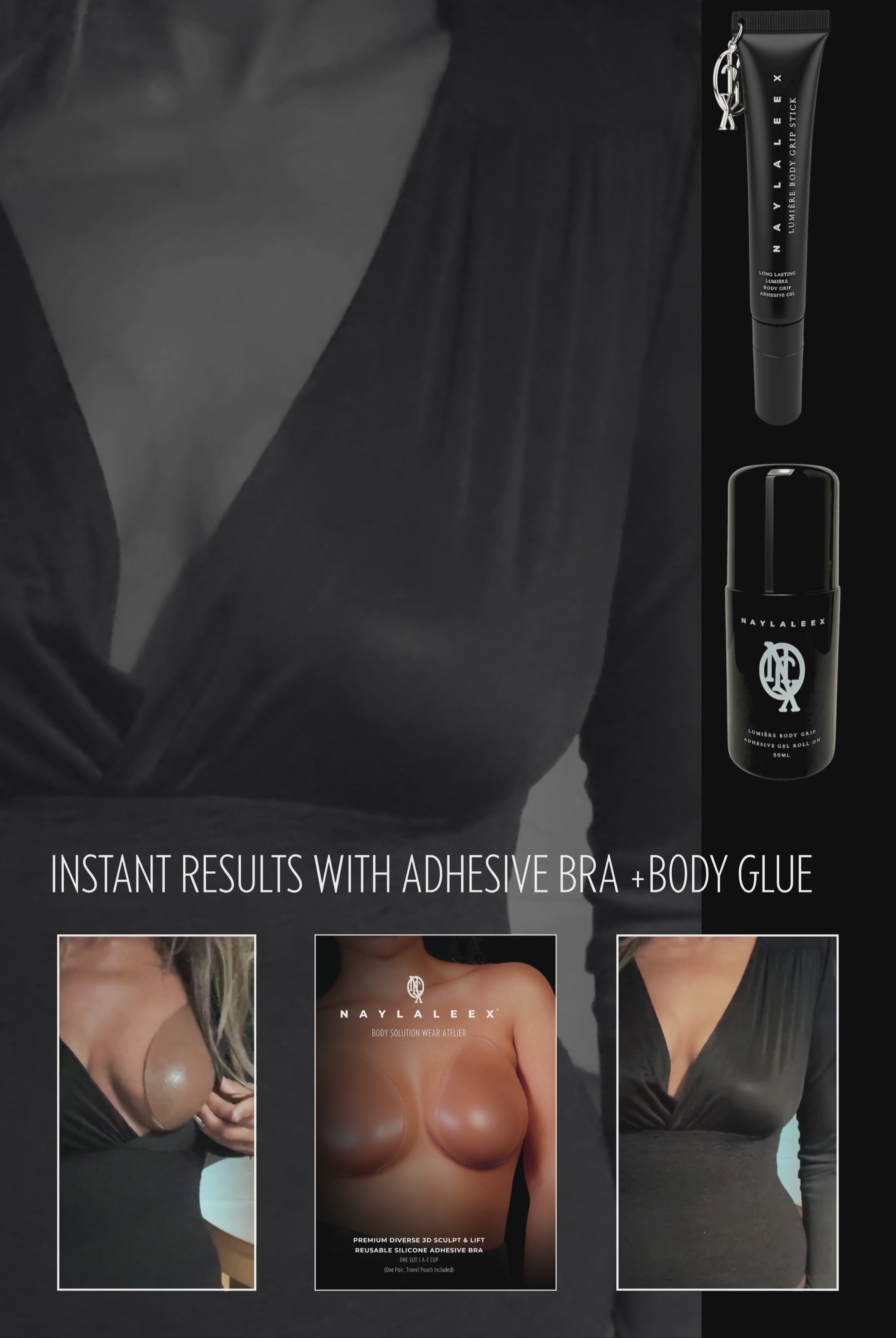 Premium 3D Invisible Sculpt, Lift And Go Adhesive Bra 5060821380090