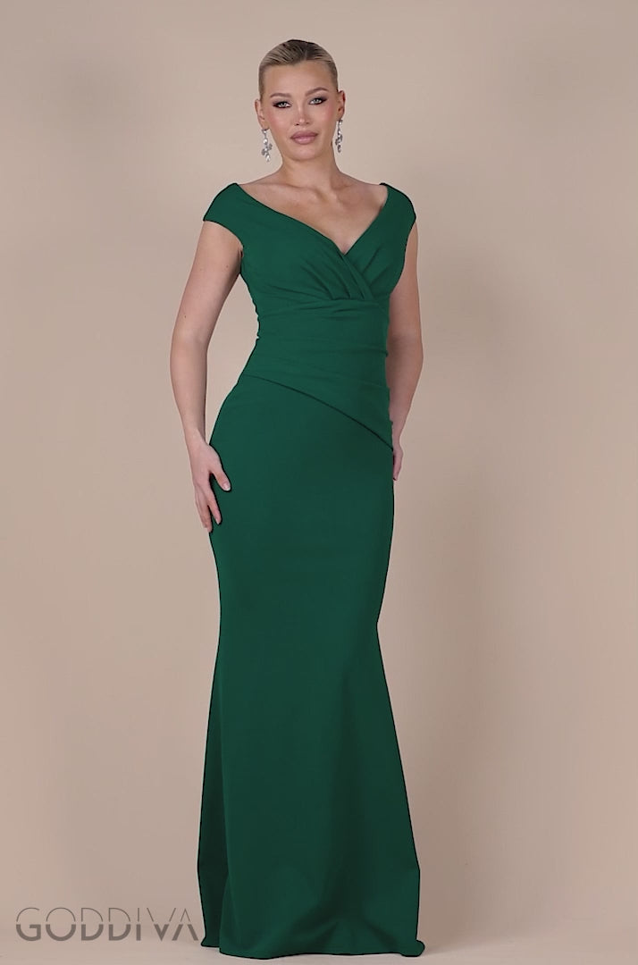 Bardot Pleated Maxi Dress - EmeraldGreen DR1092