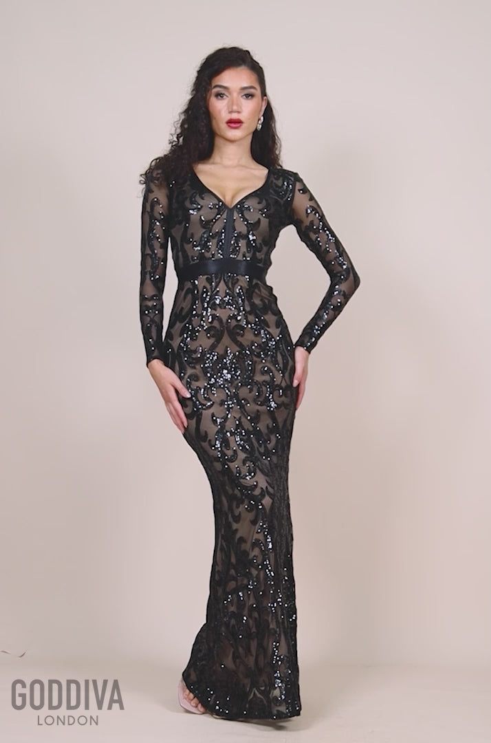 Lace mesh maxi dress best sale