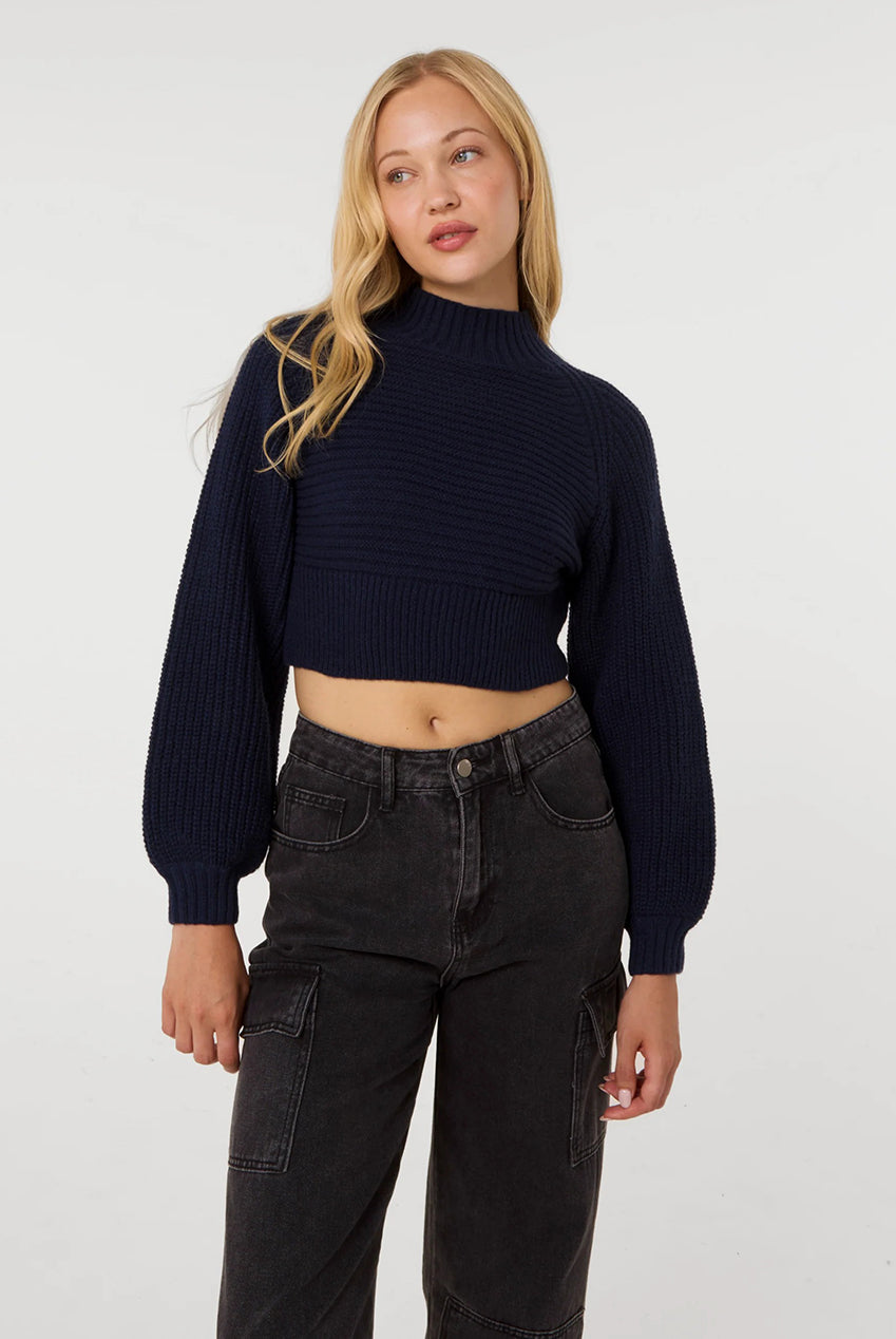 High Neck Knitted Crop Jumper PV2925R1008