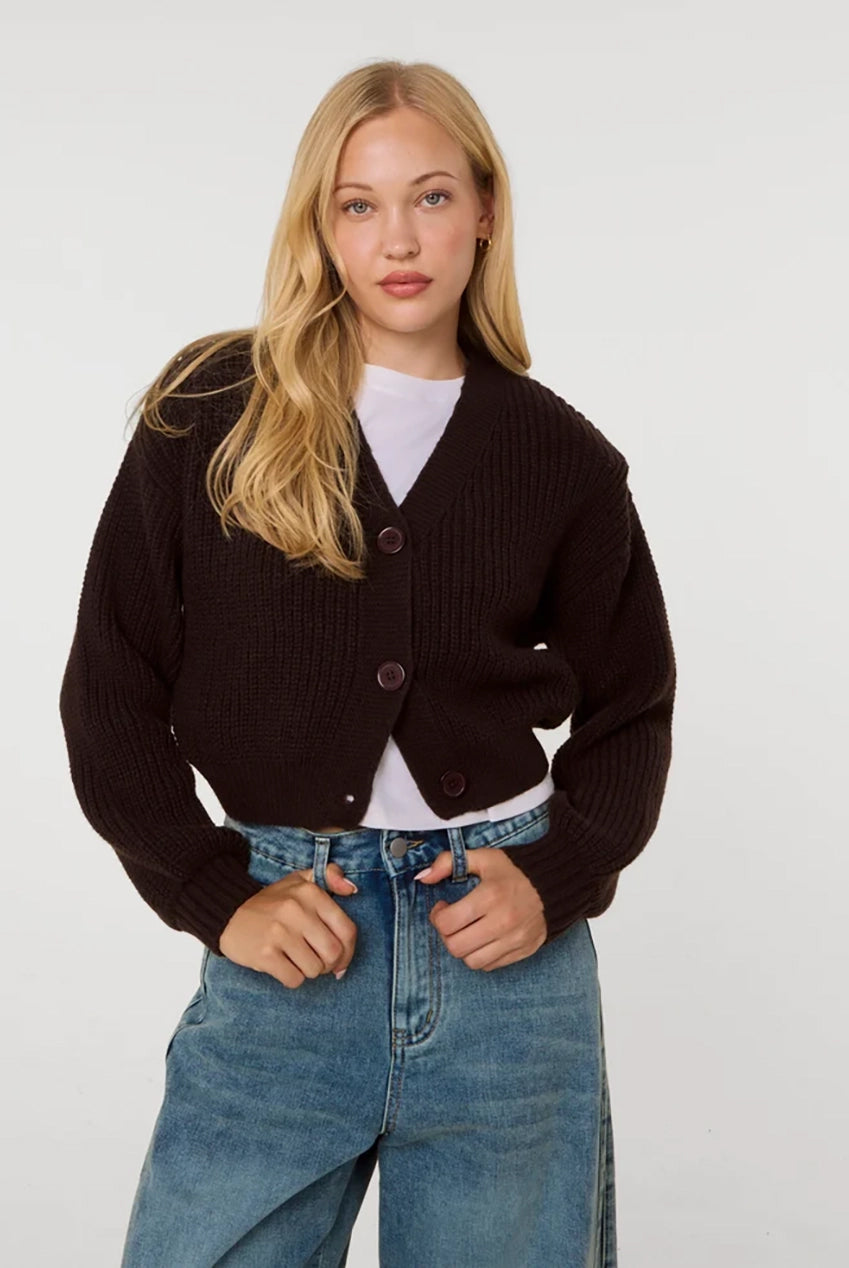 Cropped Button Cardigan PV3761R030