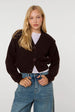 Cropped Button Cardigan by Pink Vanilla