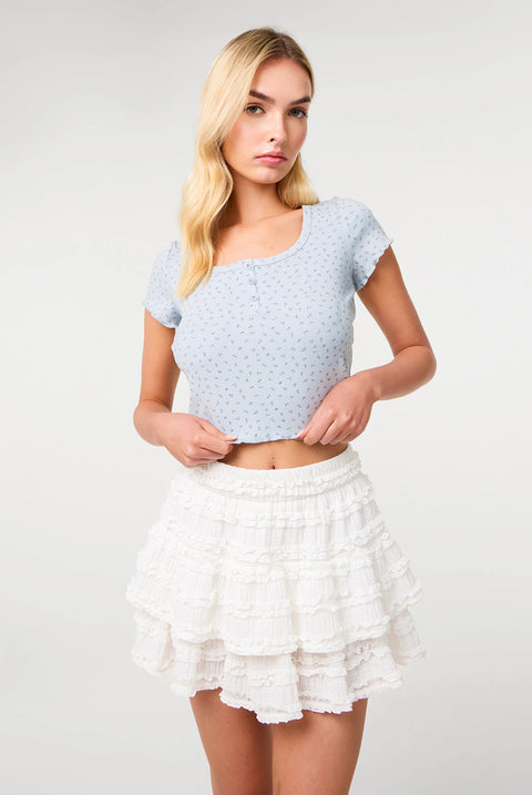 Ditsy Print T-Shirt by Pink Vanilla