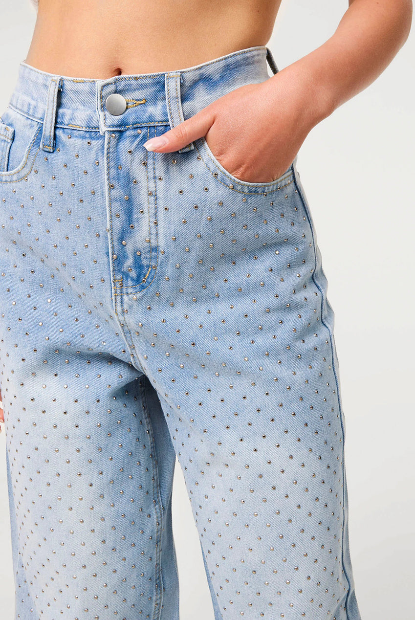 All Over Stud Wide Leg Jeans PV3921018