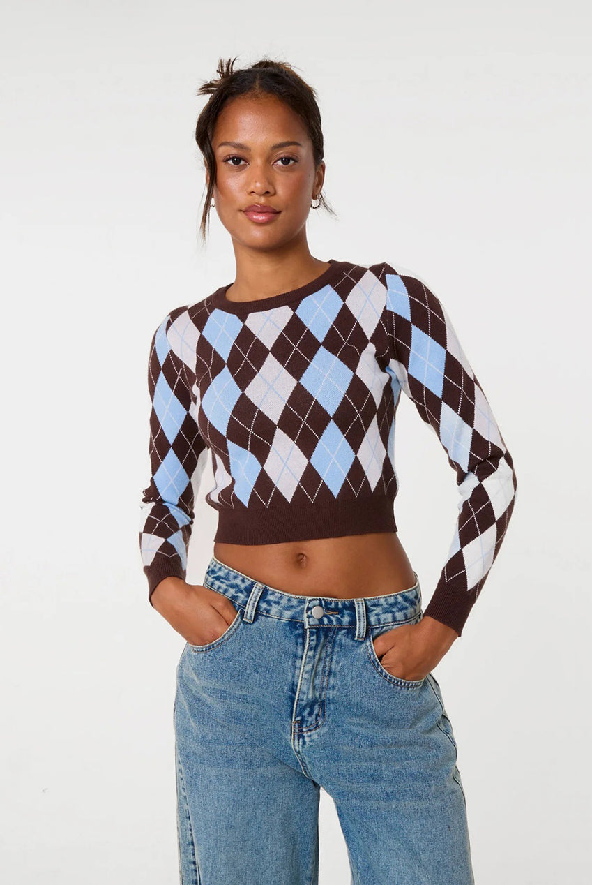 Argyle Diamond Check Jumper PV3980030