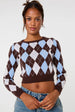 Argyle Diamond Check Jumper by Pink Vanilla