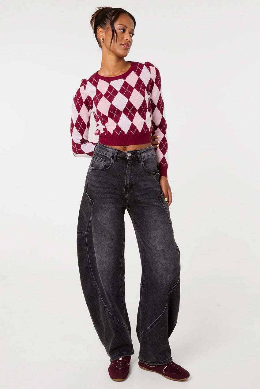 Argyle Diamond Check Jumper PV3980034