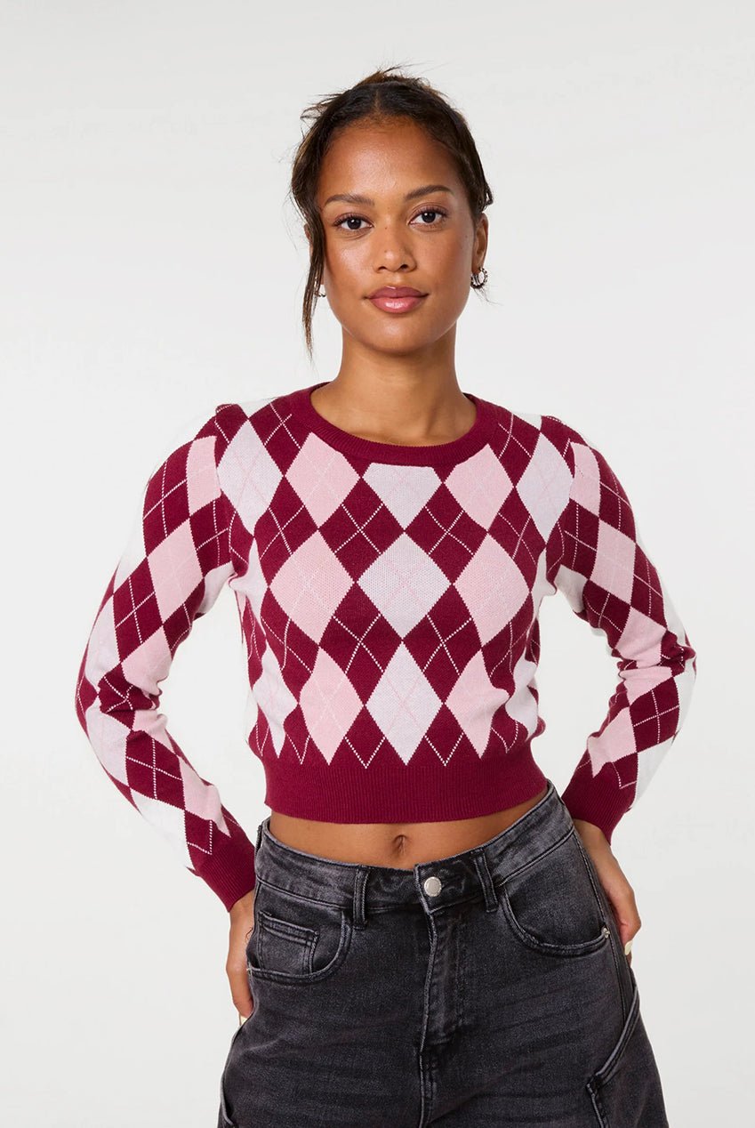 Argyle Diamond Check Jumper PV3980034