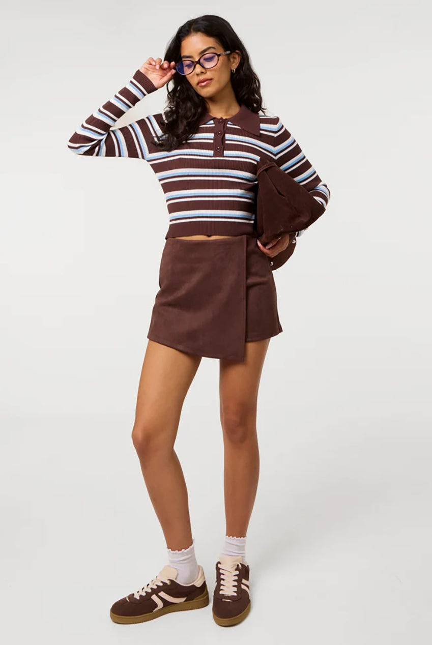 Stripe Long Sleeve Collar Jumper PV3995459