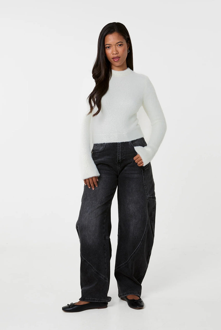 Fluffy Knit Cropped Jumper PV4096014