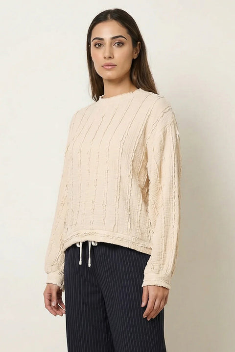 Ruffle Detailed Sleeve Top by Blue Vanilla