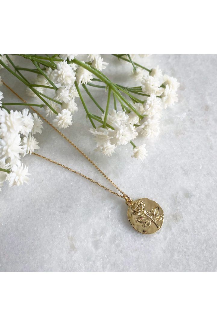 Rosalie Gold Coin Necklace ROSE001