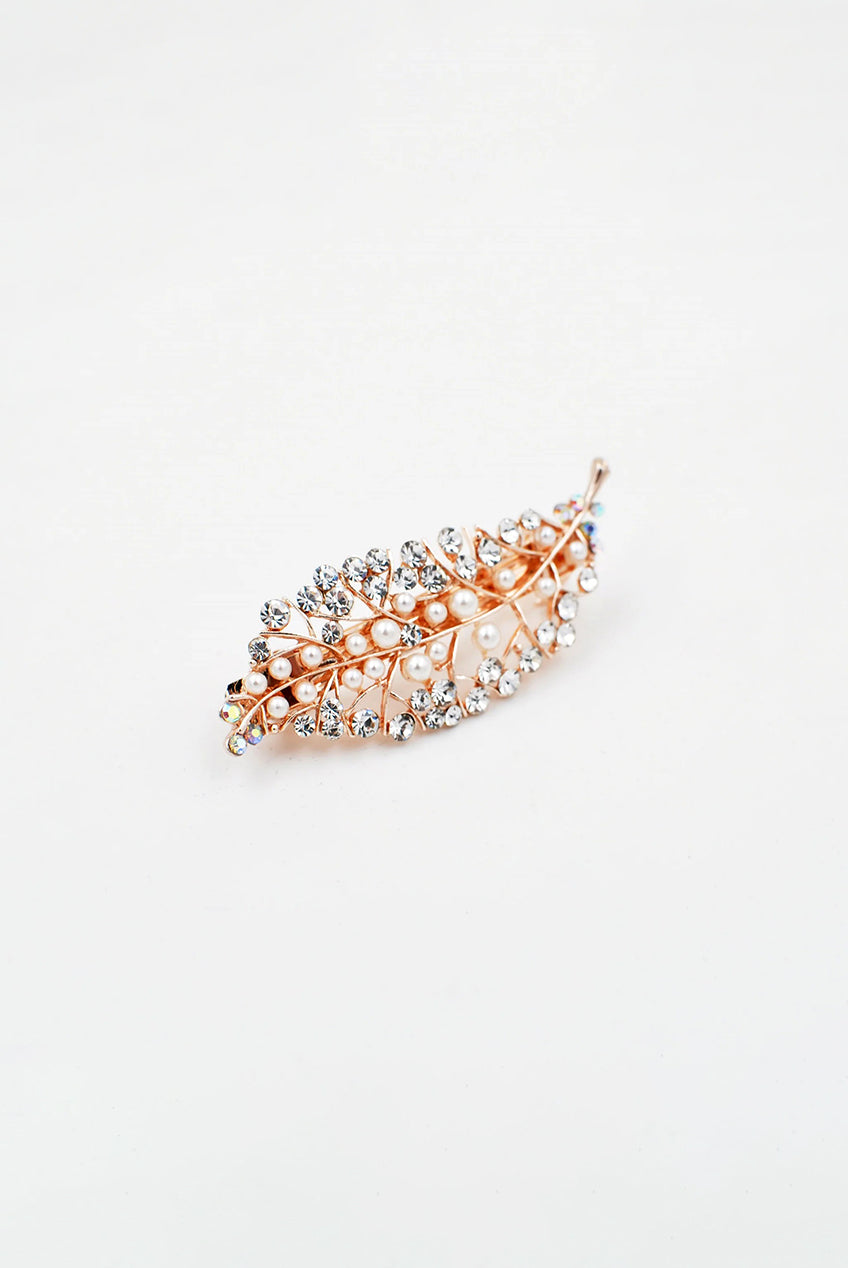 Rose Gold Pearl Hair Clip 5060801174169
