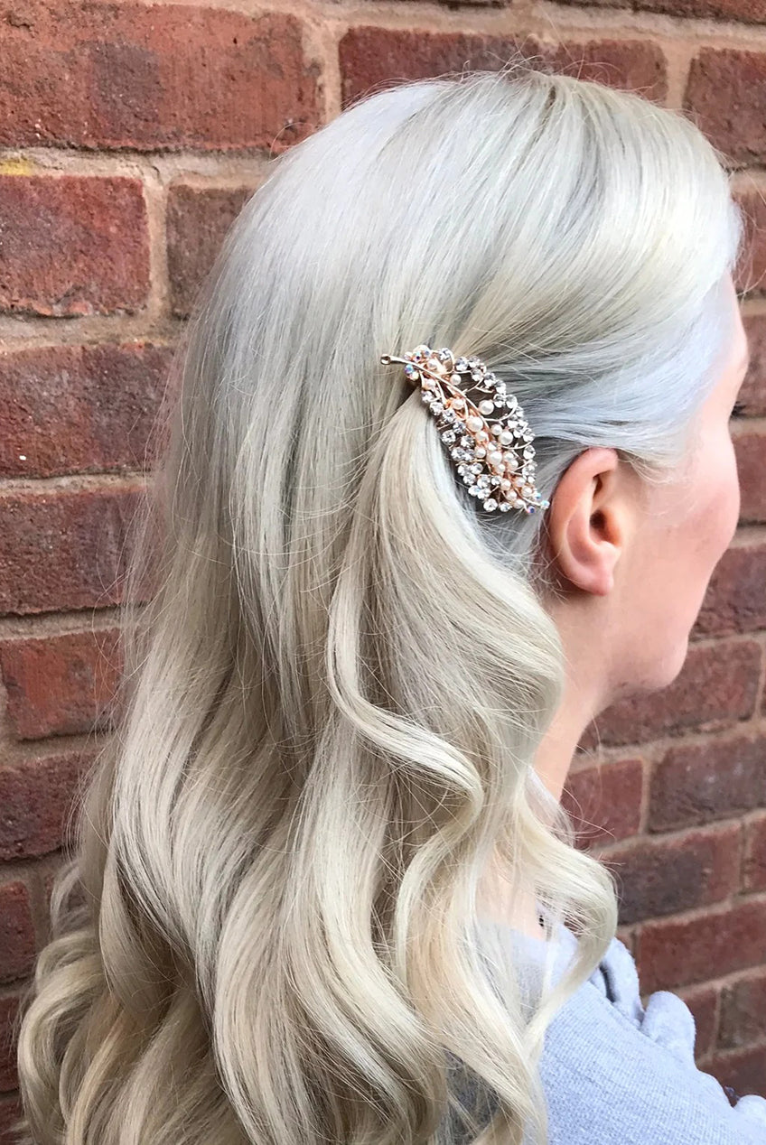 Rose Gold Pearl Hair Clip 5060801174169